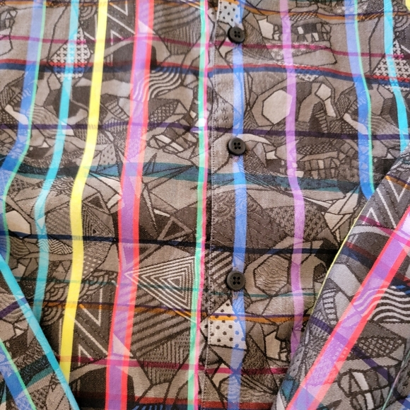 Robert Graham Vibrant Color Front Button Down Shirt - Picture 3 of 5